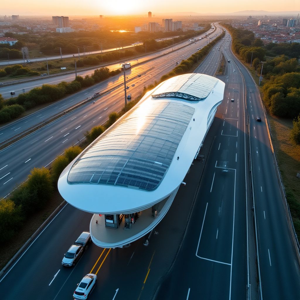 Estación YPF en autopista