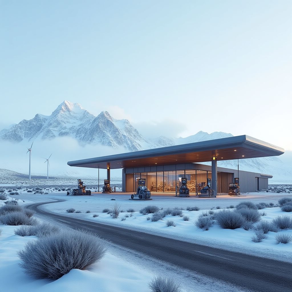 Estación YPF en Patagonia