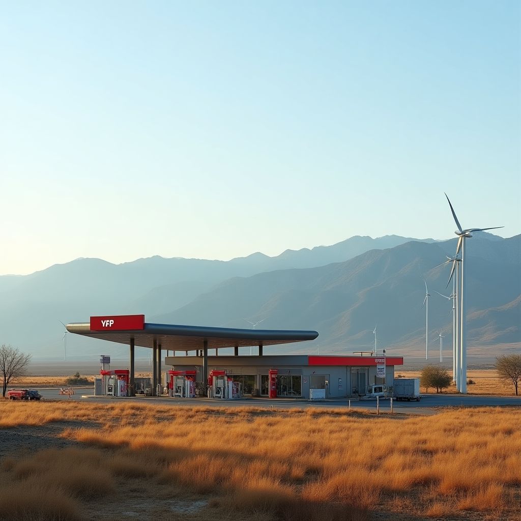 Estación YPF en zona rural